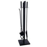 Set accesorii semineu, suport cu 4 piese, 81 cm fotografia produsului