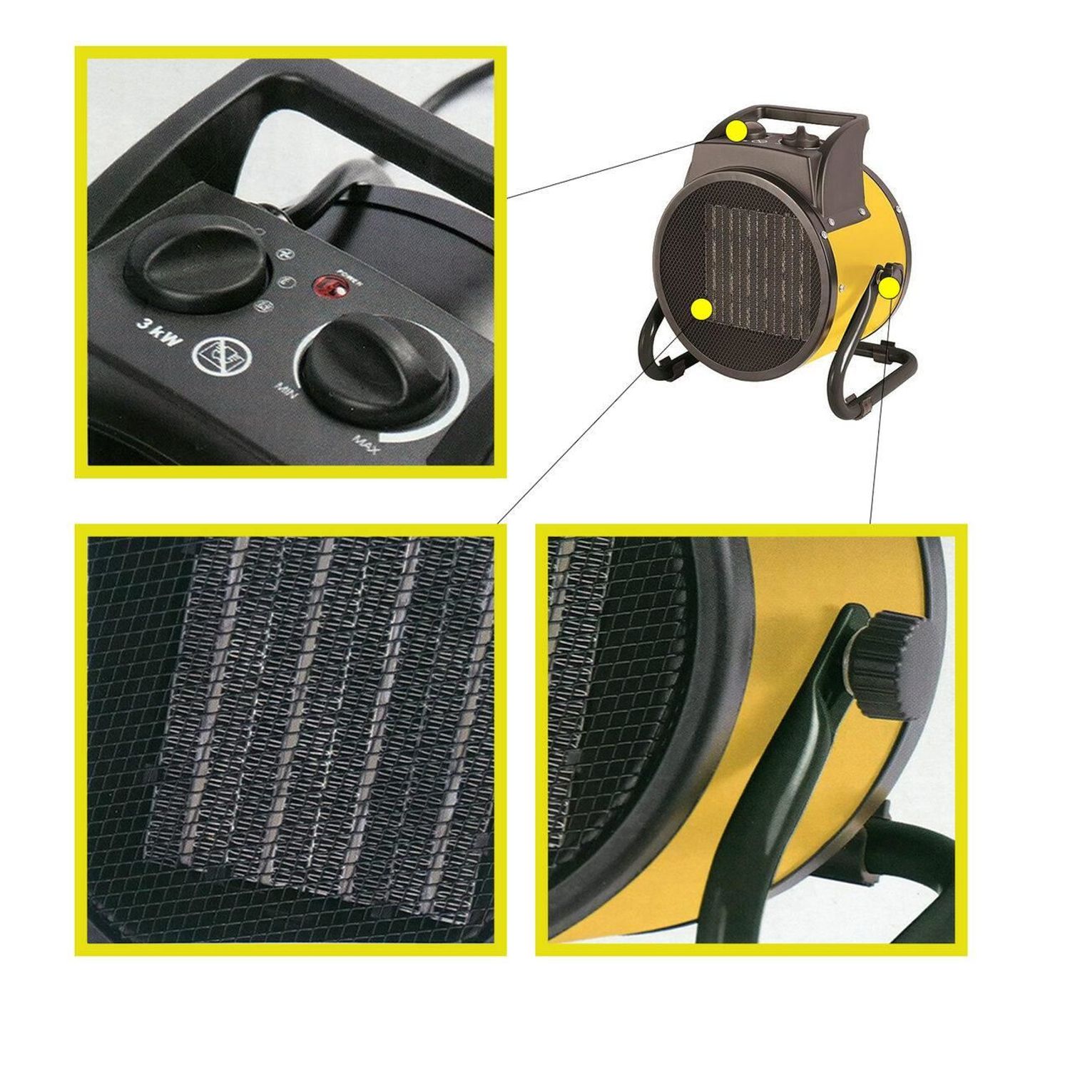 Incalzitor electric ceramic, 3000 W fotografia produsului View 2 L