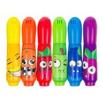 Set 6 carioci, KIDEA, markere, pentru copii, multicolore cu miros de fructe fotografia produsului