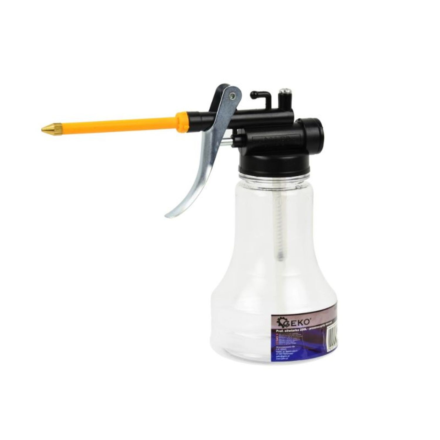 Mini pompa manuala de ulei, GEKO, 250ml, transparenta fotografia produsului