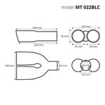 Ornament tips capat, Amio, toba de esapament, mt 022blc fotografia produsului View 2 S