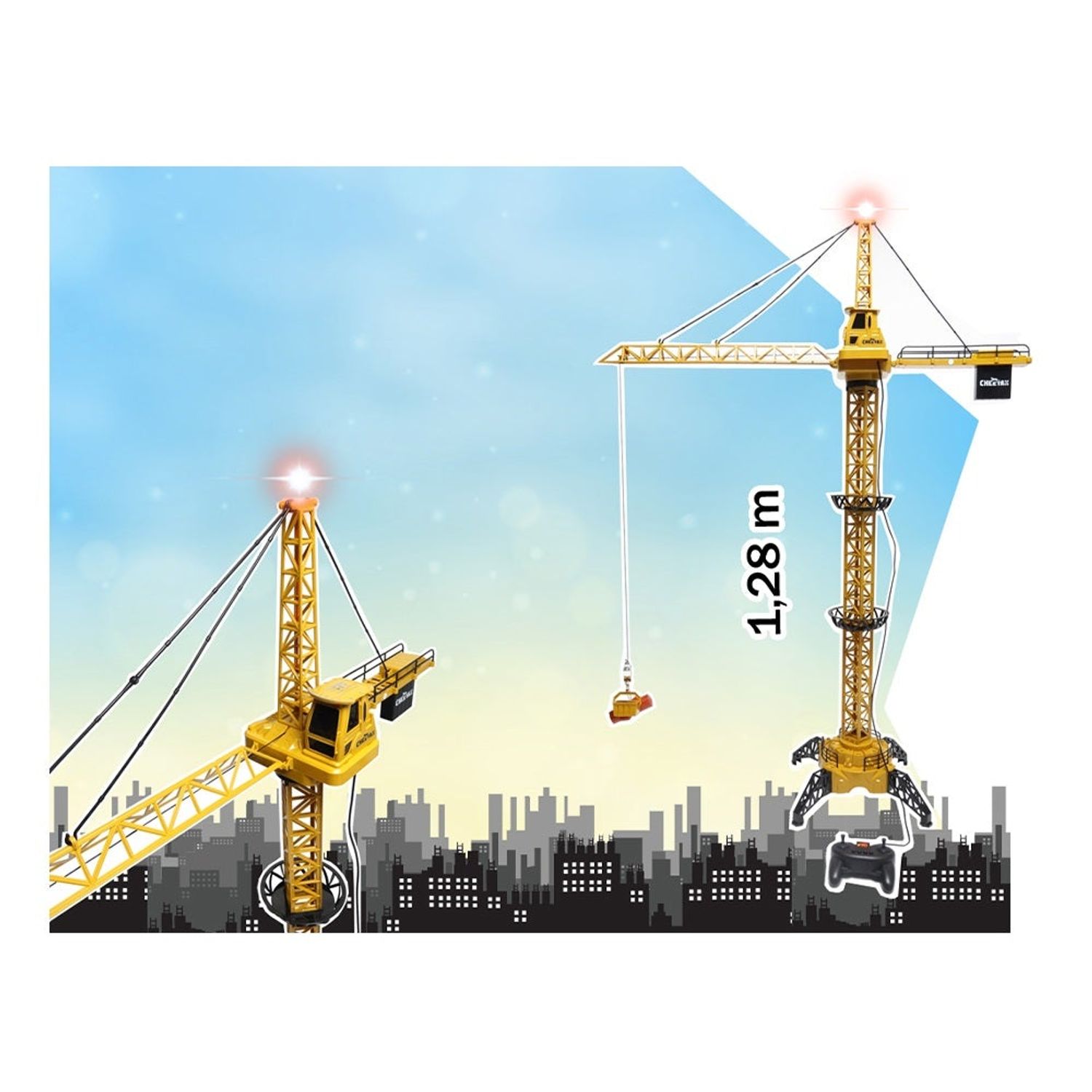 Jucarie macara turn, cu telecomanda, 128 cm fotografia produsului View 6 L