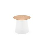 Masuta de cafea, HALMAR, AZZURA-S, rotunda, alb/stejar, ﻿ 49 cm fotografia produsului View 3 S