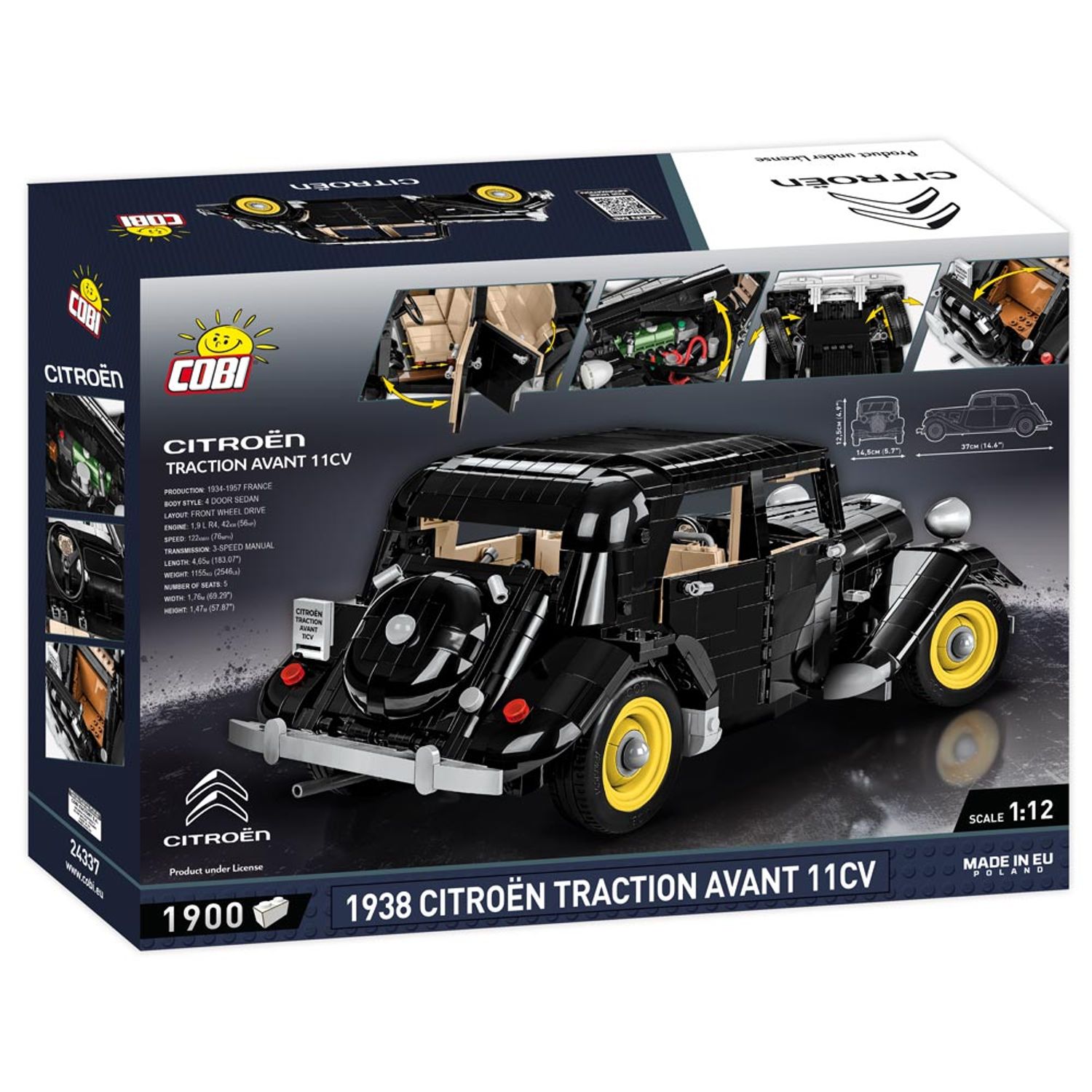 Set de Construit 1938 Citroen Traction Avant 11Cv Executive Edition fotografia produsului View 2 L