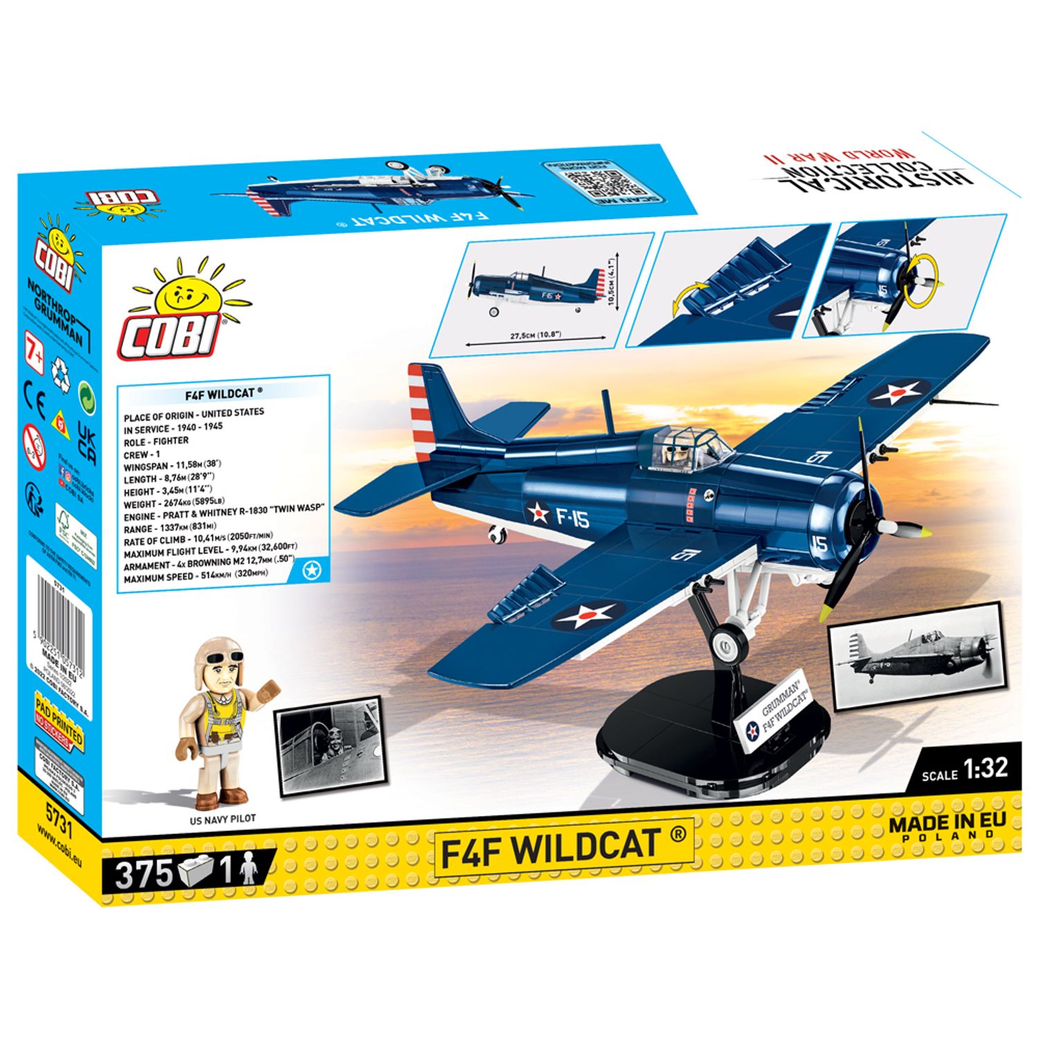 Set de Construit F4F Wildcat fotografia produsului View 2 L