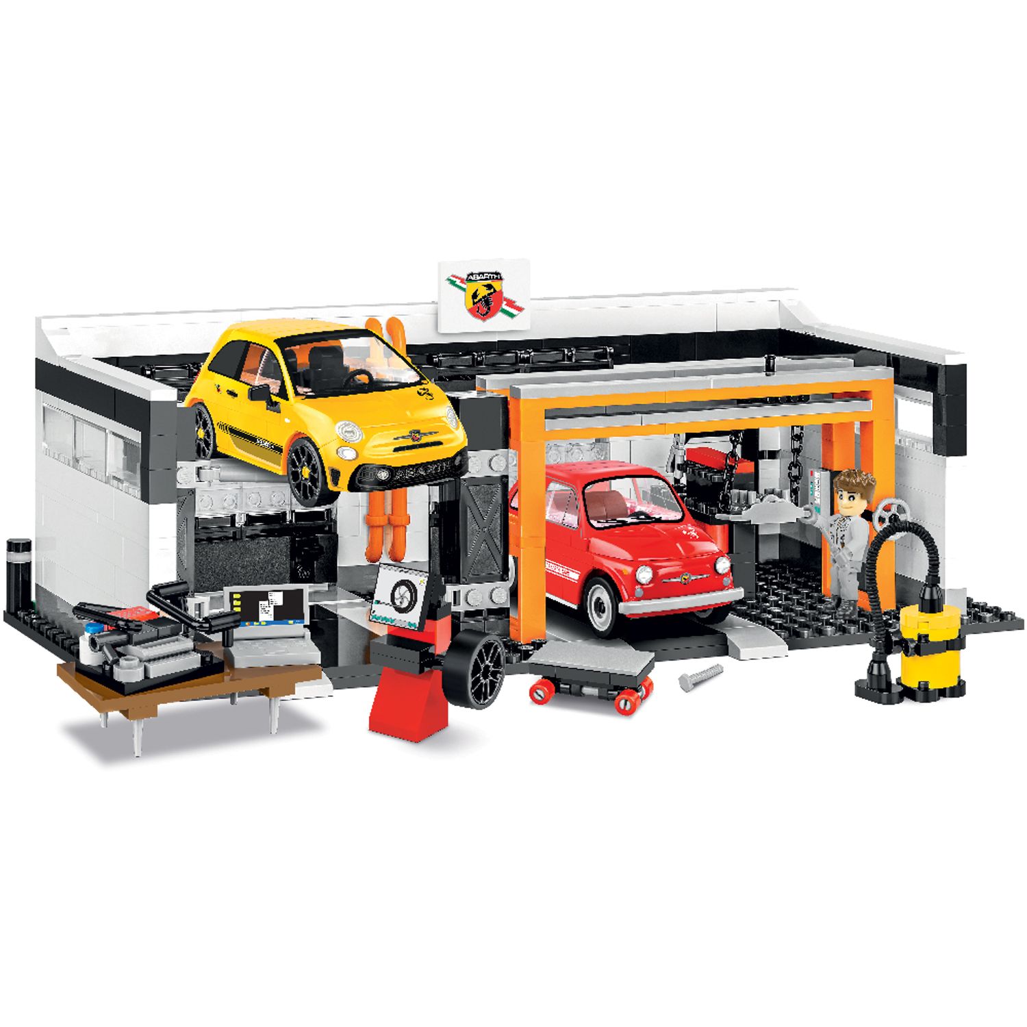 Set de Construit Fiat Abarth Racing Garage fotografia produsului View 3 L