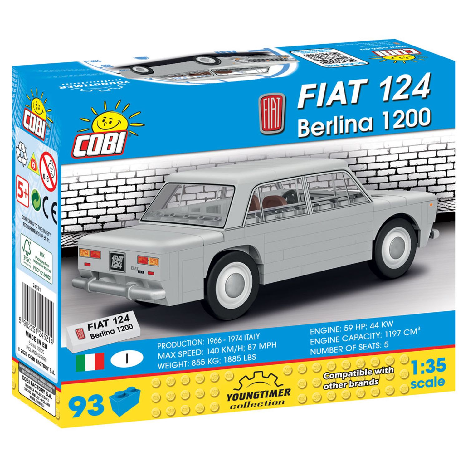 Set de Construit Fiat 124 Berlina 1200 fotografia produsului