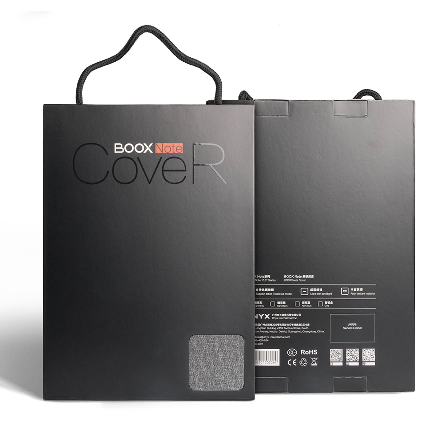 Husa pentru Ebook reader Onyx Boox Note2/Note Pro/Note, Gri fotografia produsului View 3 L