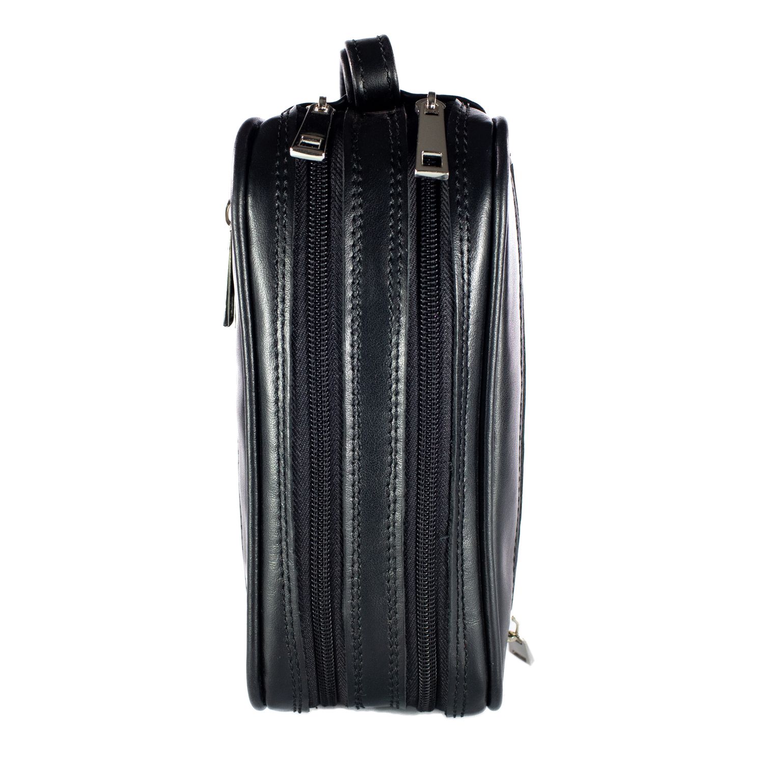 Borseta de mana din piele naturala moale, model 015, Negru mat fotografia produsului View 3 L