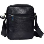 Borseta piele neagra, MAGAZINULDEGENTI, model cu fermoare 010 fotografia produsului View 3 S