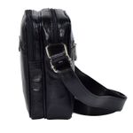 Borseta piele neagra, MAGAZINULDEGENTI, model cu fermoare 010 fotografia produsului View 4 S