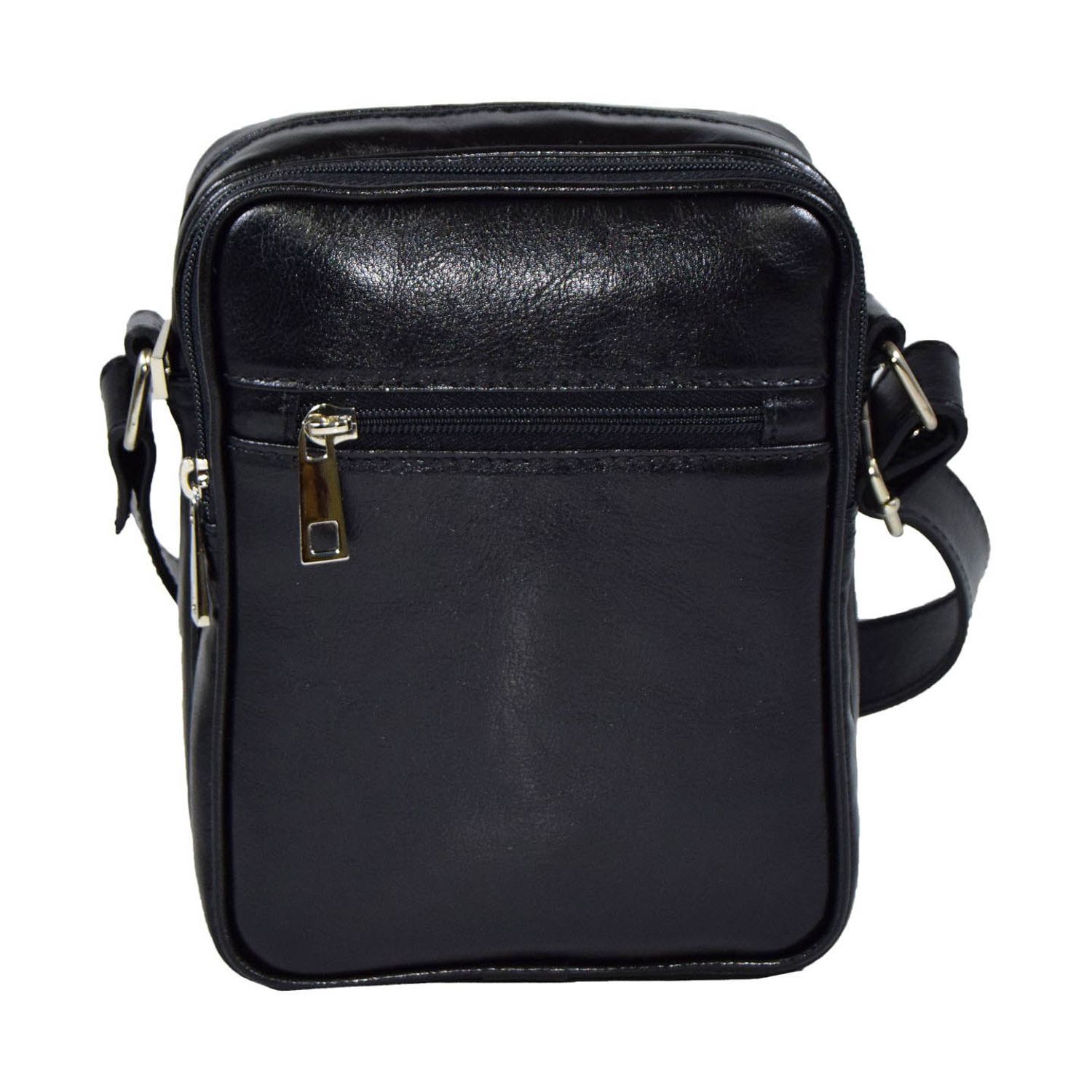 Borseta piele neagra, MAGAZINULDEGENTI, model cu fermoare 010 fotografia produsului View 2 L