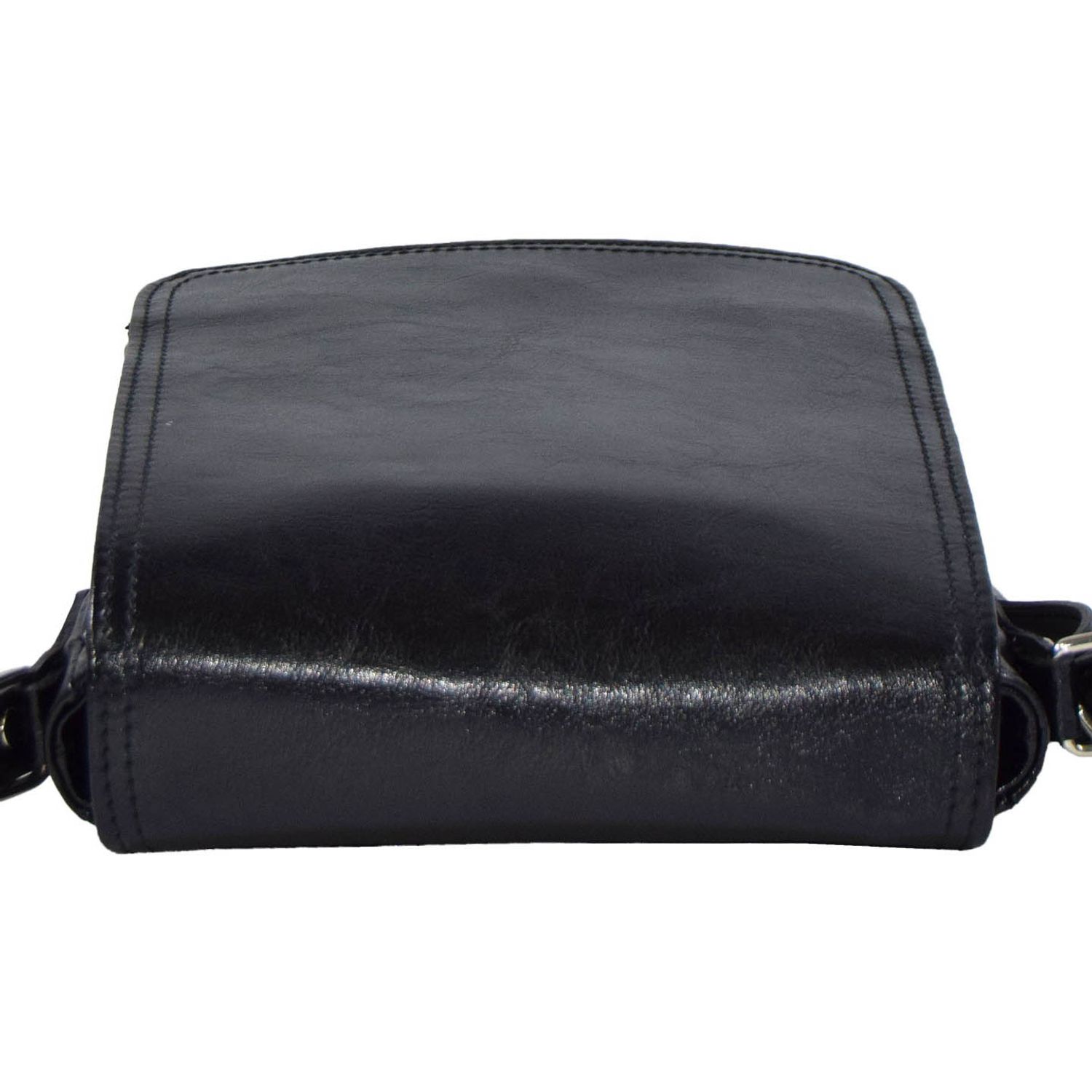 Borseta piele neagra ,MAGAZINULDEGENTI model cu capac 05 fotografia produsului View 4 L