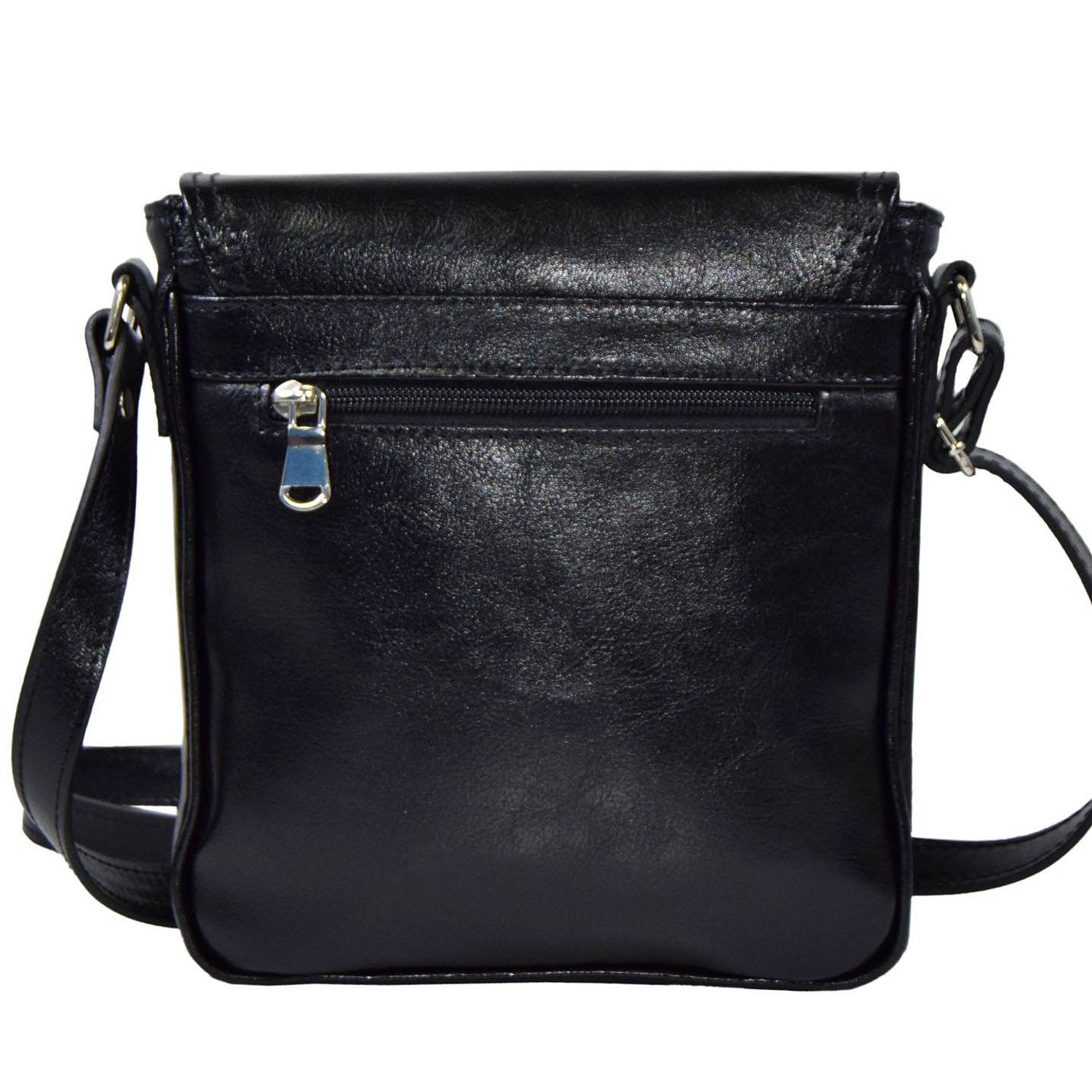 Borseta piele neagra ,MAGAZINULDEGENTI model cu capac 05 fotografia produsului View 5 L
