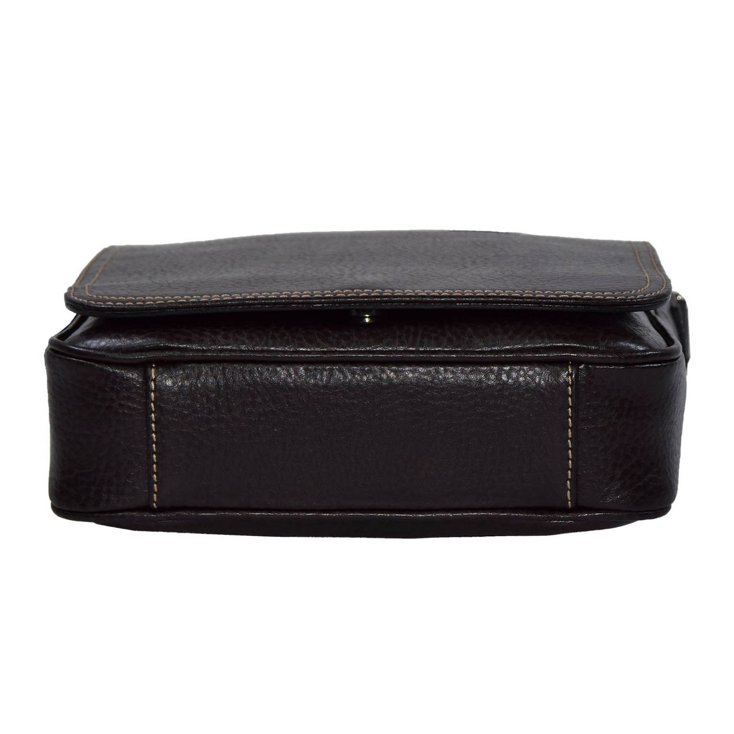 Borseta piele moale maro, MAGAZINULDEGENTI, model cu capac 04 fotografia produsului View 5 L