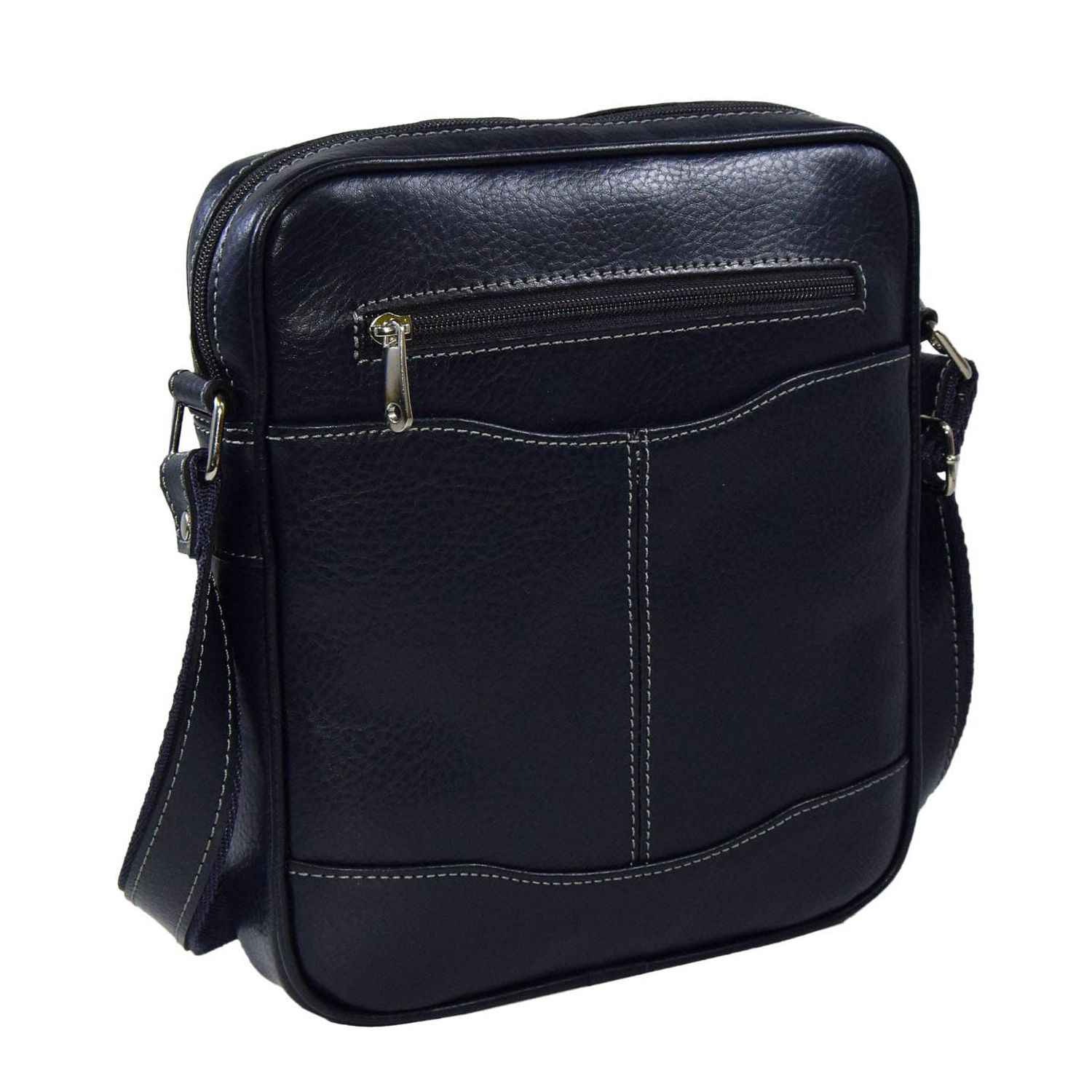 Borseta piele bleumarin , MAGAZINULDEGENTI, model 028 fotografia produsului
