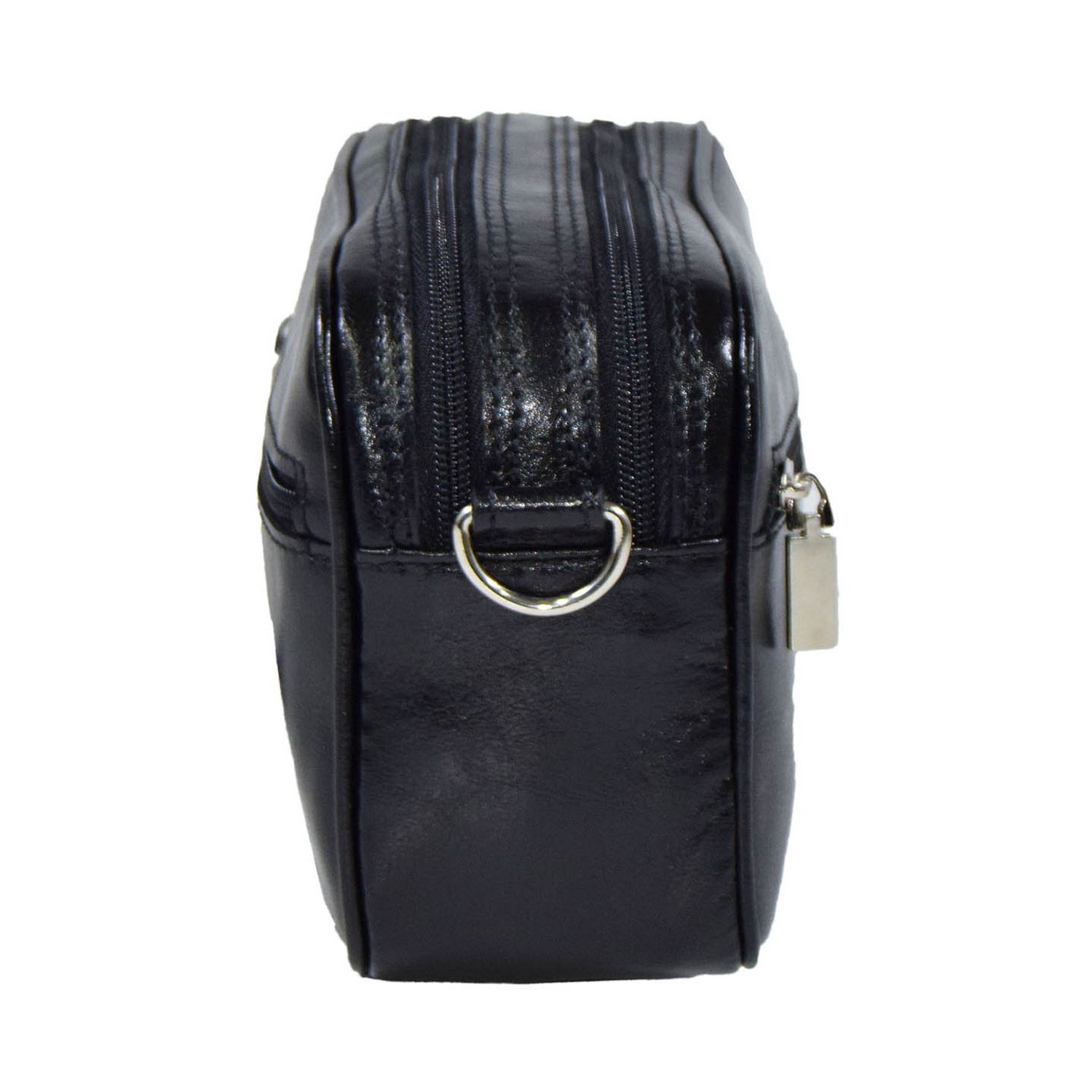 Borseta piele neagra, MAGAZINULDEGENTI, model de mana si umar 034 fotografia produsului View 3 L