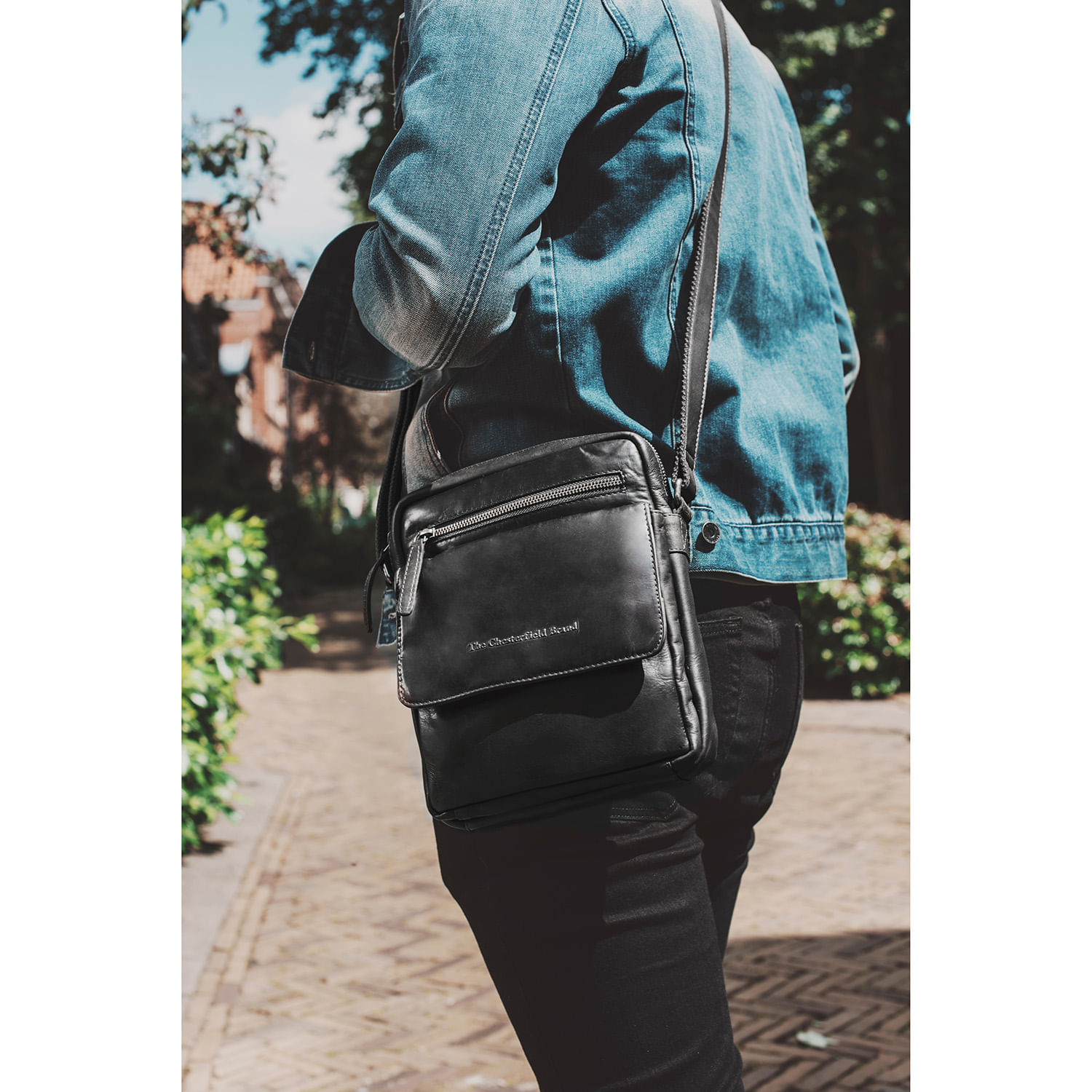 Geanta de umar The Chesterfield Brand, din piele moale neagra, Blair fotografia produsului View 6 L