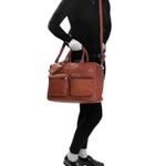 Geanta de laptop din piele naturala, The Chesterfield Brand, Yasmin 15 inch, Maro coniac fotografia produsului View 7 S