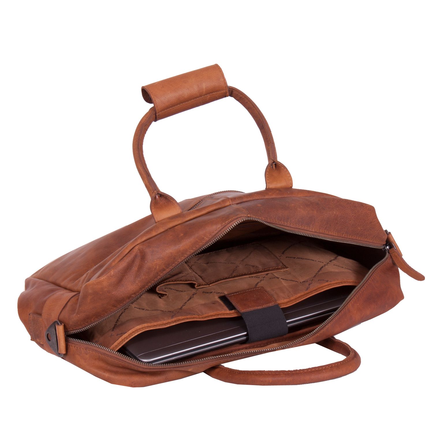 Geanta de laptop din piele naturala, The Chesterfield Brand, Yasmin 15 inch, Maro coniac fotografia produsului View 8 L