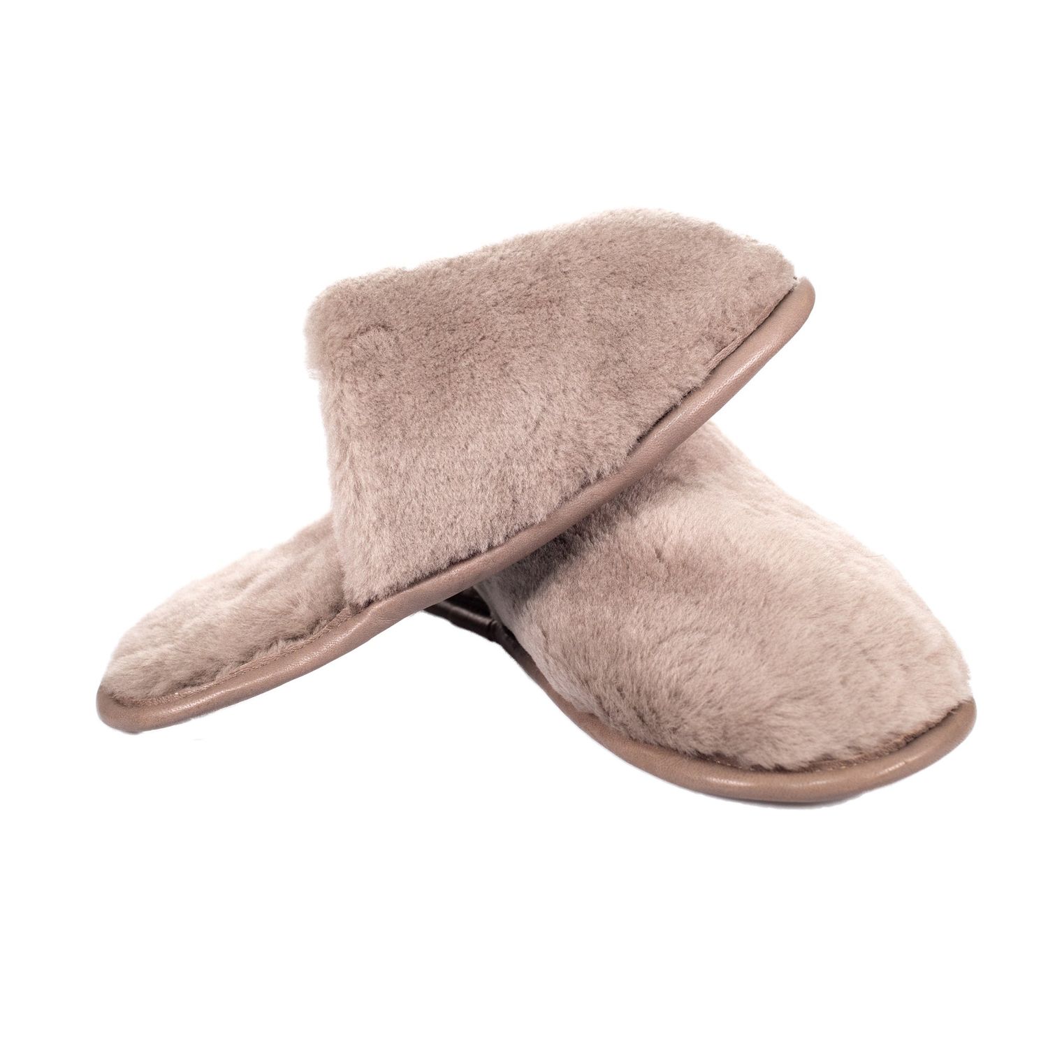 Papuci de casa din blana naturala de miel, confortabila, model unisex, marimea 38, Gri fotografia produsului View 3 L