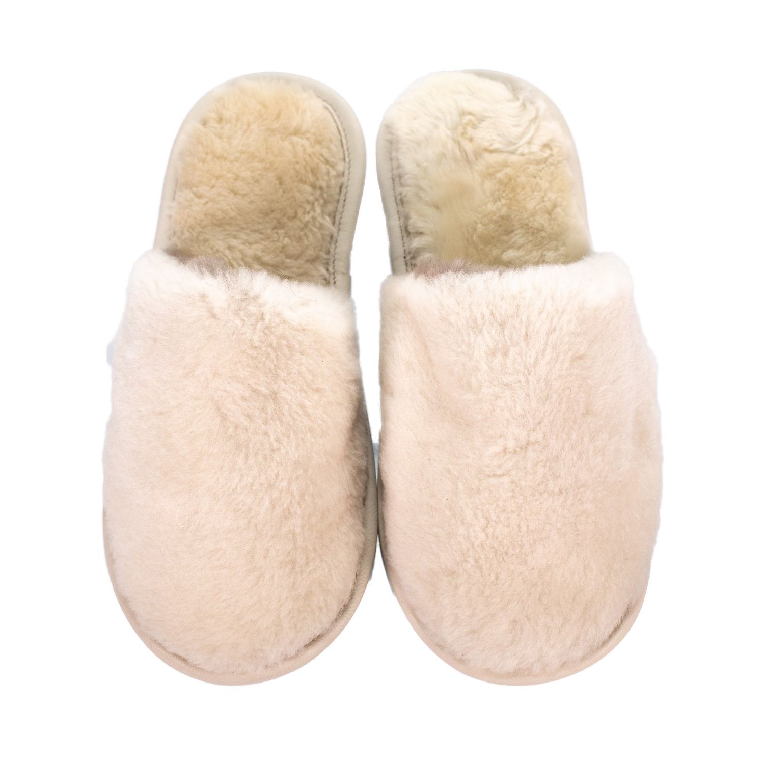 Papuci de casa din blana naturala de miel, confortabila, model unisex, marimea 37, Alb fotografia produsului View 2 L