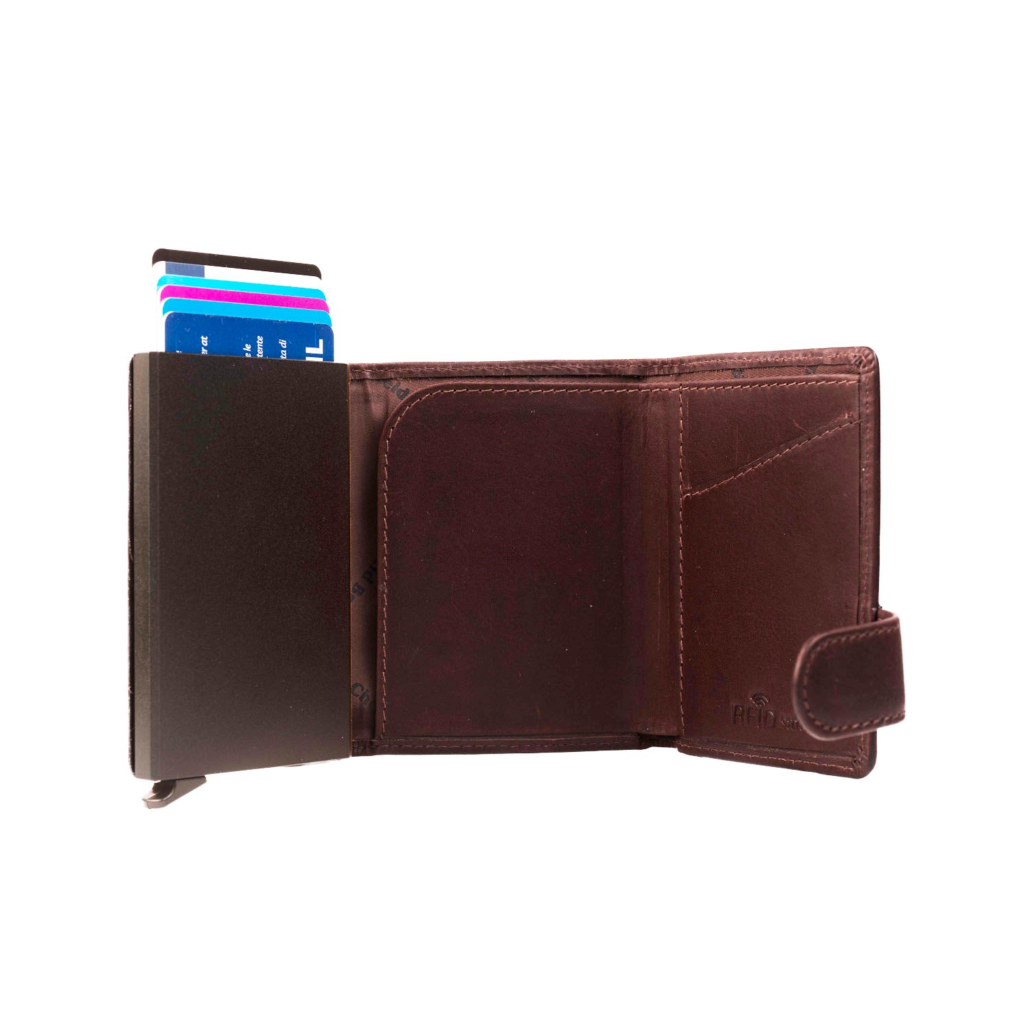 Portofel unisex cu suport pentru carduri, din piele naturala, The Chesterfield Brand, Leicester, cu protectie (8719241062037) fotografia produsului View 4 L