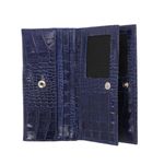 Portofel din piele naturala tip croco, bleumarin, model 2054, cu capac dublu, MAGAZINUL DE GENTI fotografia produsului View 5 S