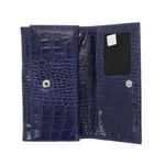 Portofel din piele naturala tip croco, bleumarin, model 2054, cu capac dublu, MAGAZINUL DE GENTI fotografia produsului View 4 S