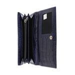 Portofel din piele naturala tip croco, bleumarin, model 2054, cu capac dublu, MAGAZINUL DE GENTI fotografia produsului View 6 S