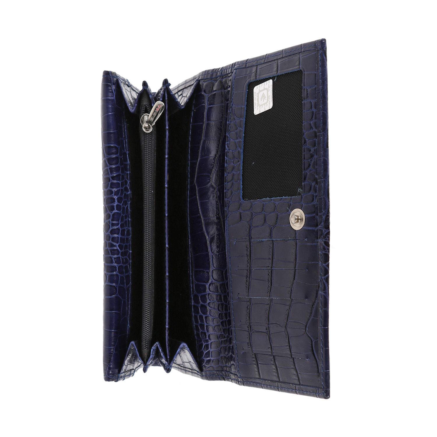 Portofel din piele naturala tip croco, bleumarin, model 2054, cu capac dublu, MAGAZINUL DE GENTI fotografia produsului View 6 L