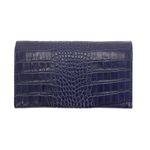 Portofel din piele naturala tip croco, bleumarin, model 2054, cu capac dublu, MAGAZINUL DE GENTI fotografia produsului View 3 S
