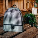 Rucsac de dama din piele naturala, Reform, model 1155, Alb cu imprimeu fotografia produsului View 3 S