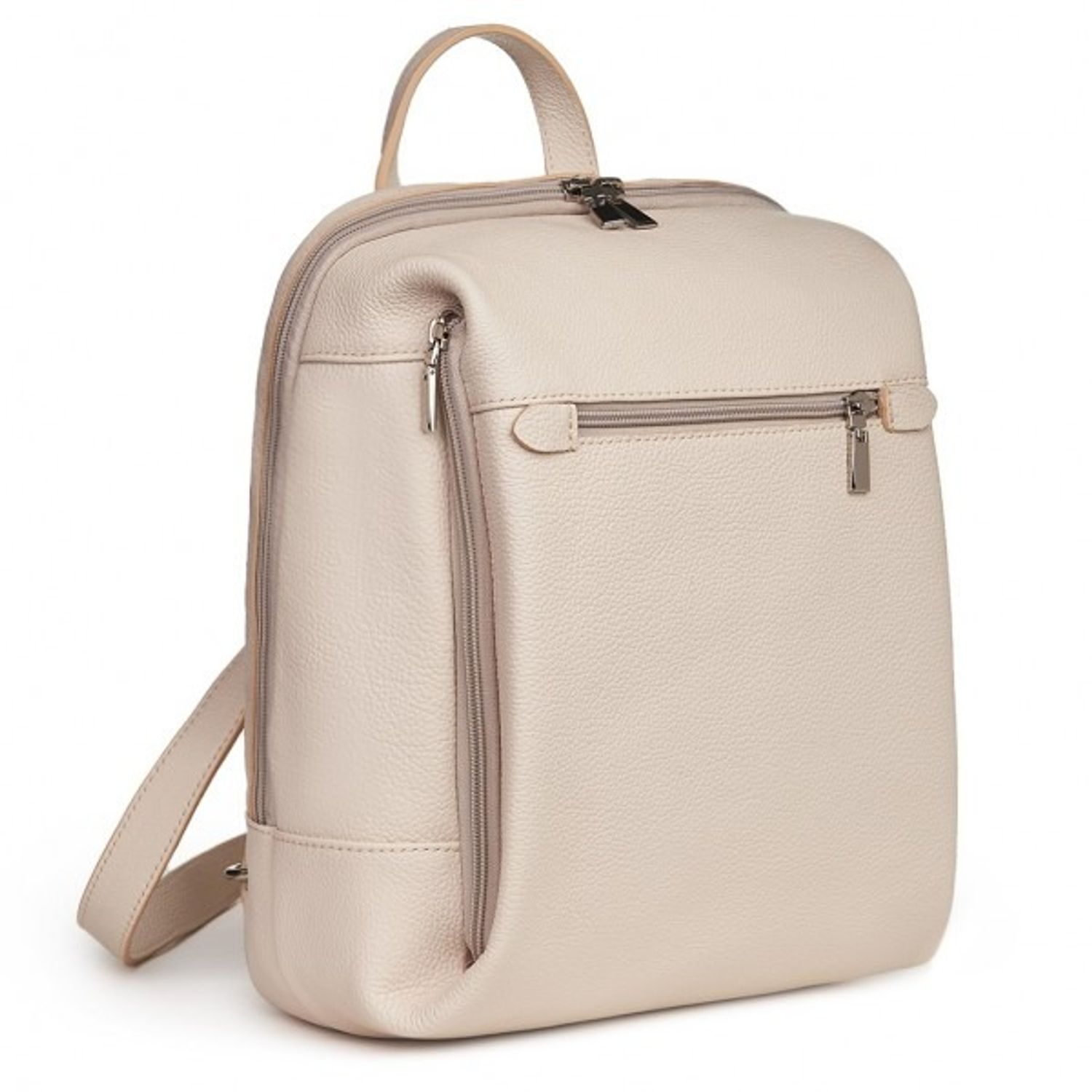 Rucsac dama din piele naturala, model 264, Bej fotografia produsului