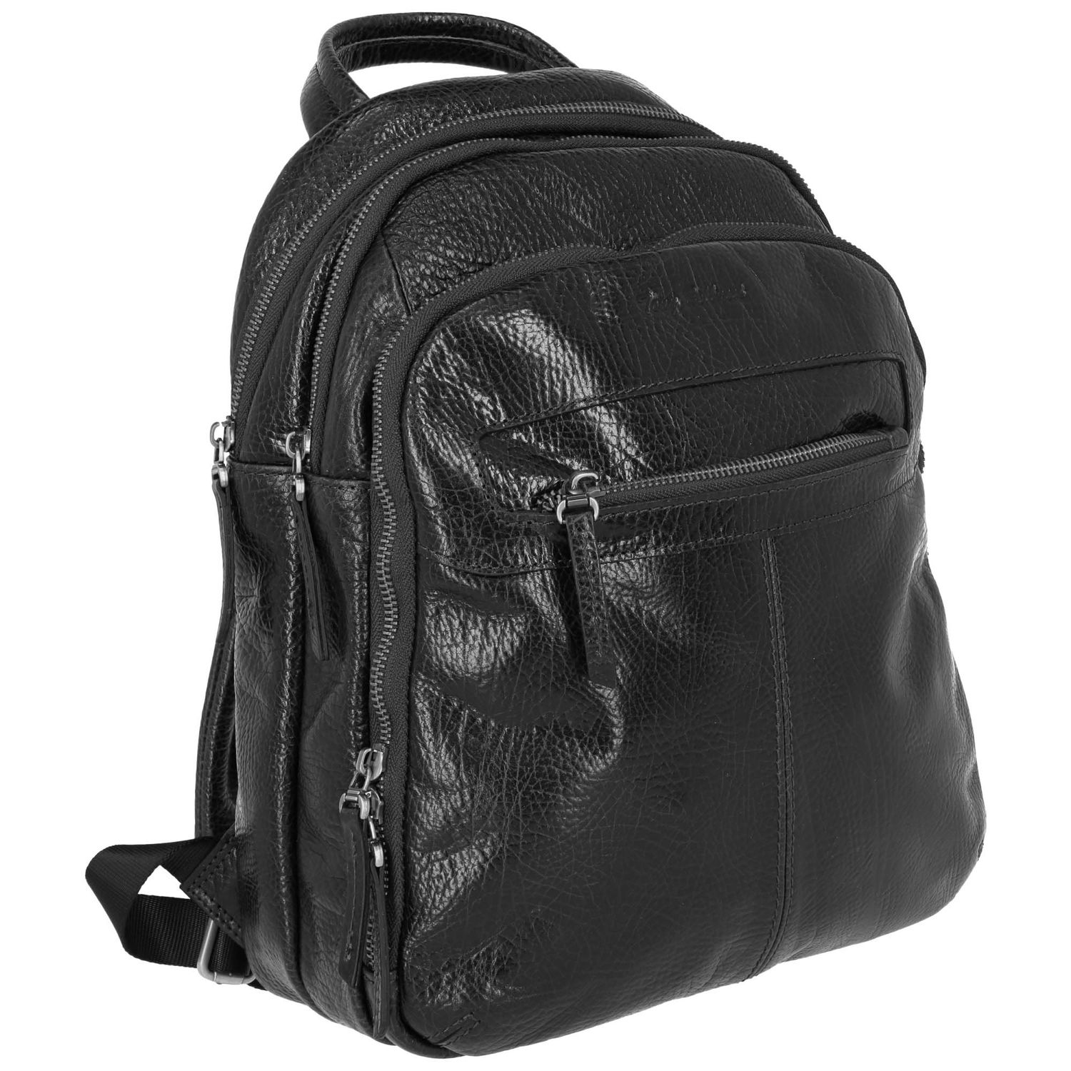 Rucsac negru cu trei compartimente, model T5116 magazinuldegenti fotografia produsului