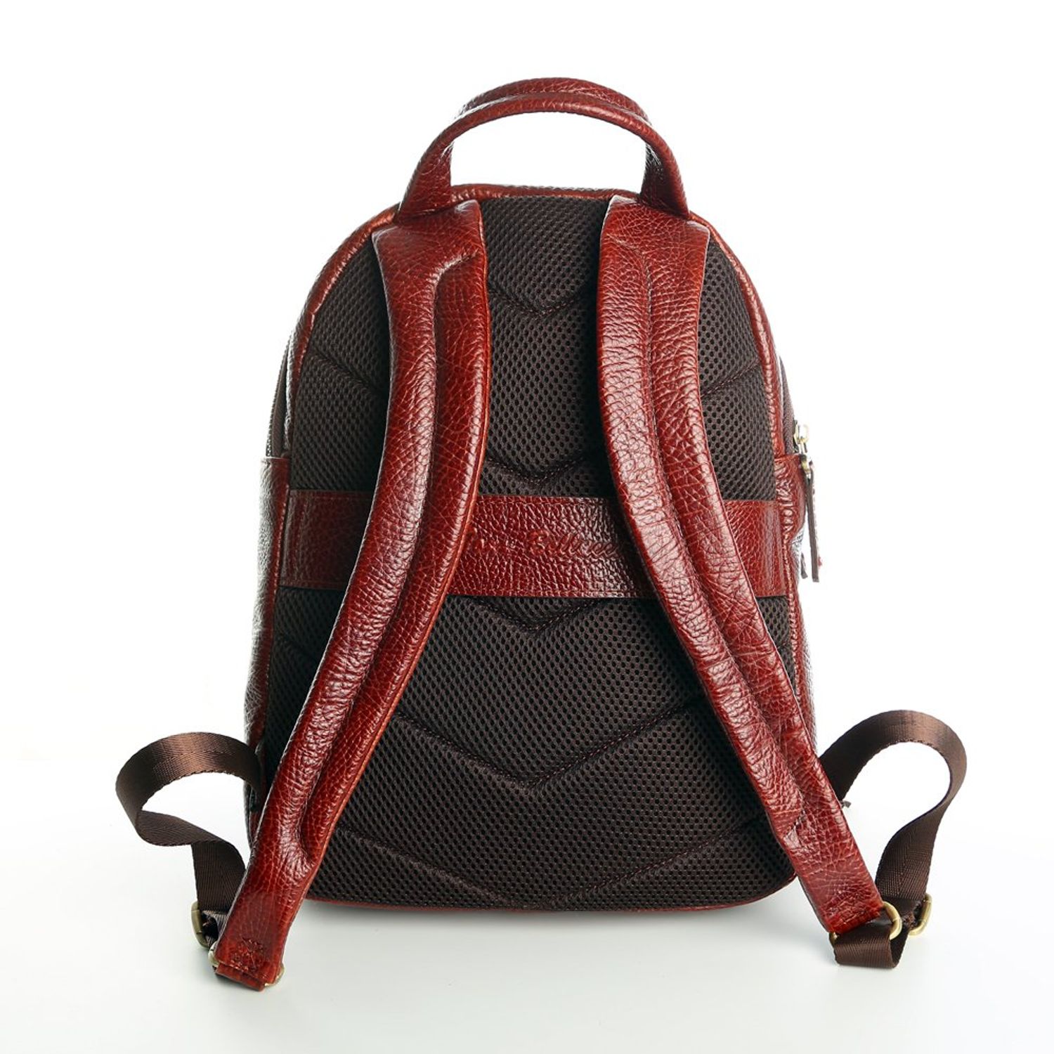 Rucsac maro roscat cu trei compartimente, magazinuldegenti, model T5116 fotografia produsului View 3 L