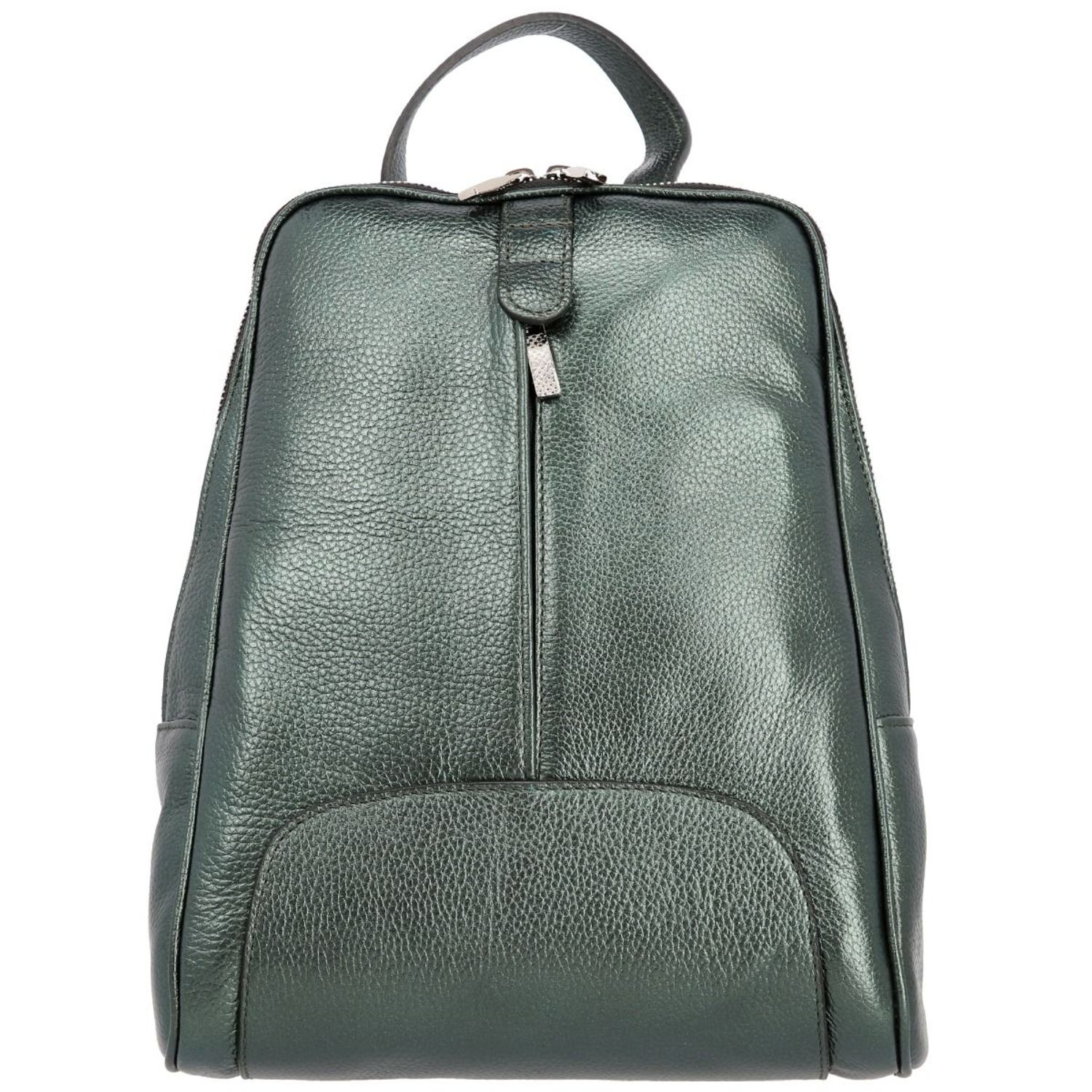 Rucsac dama din piele naturala moale, model 250, Verde metalizat fotografia produsului View 2 L