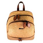 Rucsac de dama din piele naturala, Reform, model 1155, Maro coniac cu imprimeu fotografia produsului View 5 S