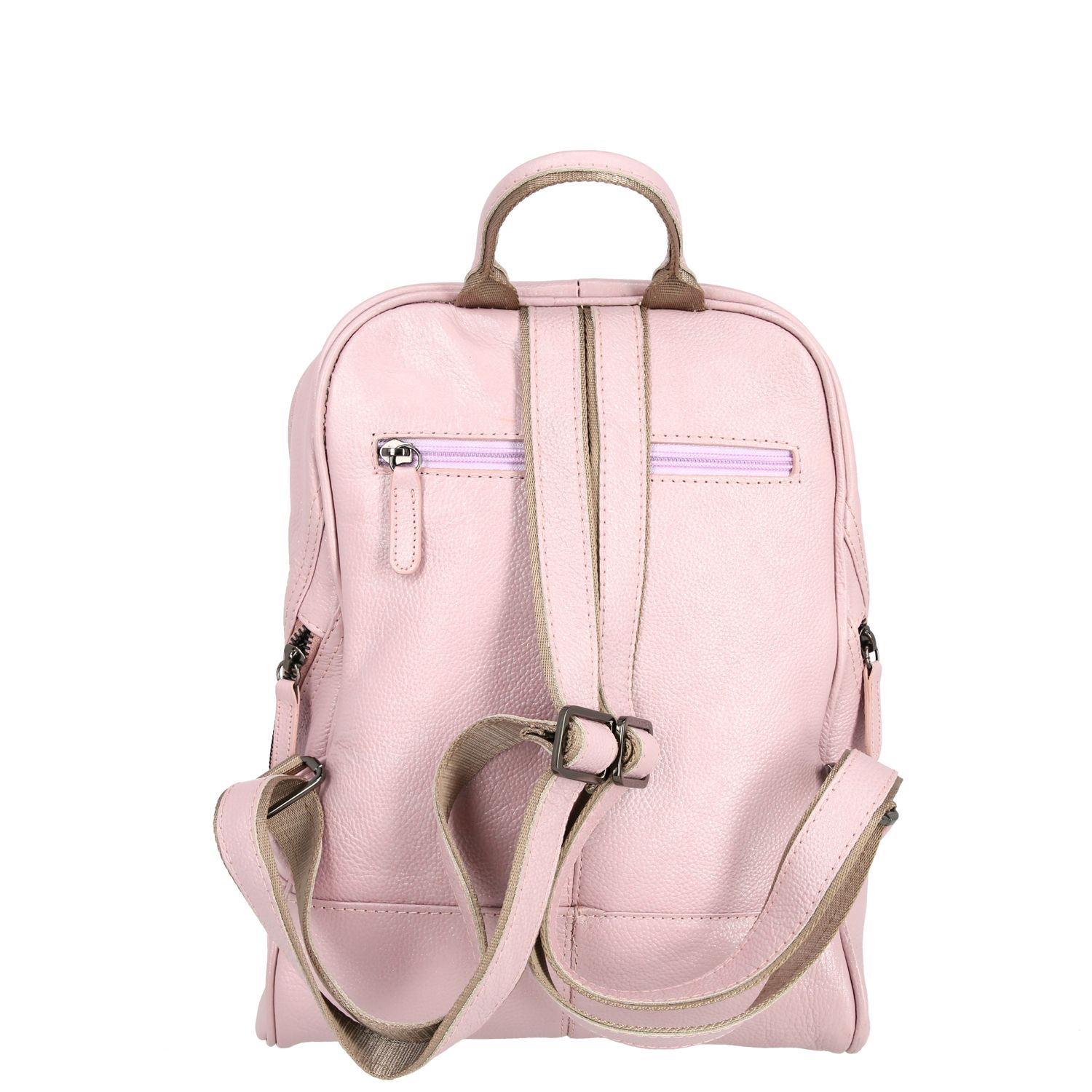Rucsac Tony Bellucci roz din piele naturala model 062 ,MAGAZINULDEGENTI fotografia produsului View 5 L