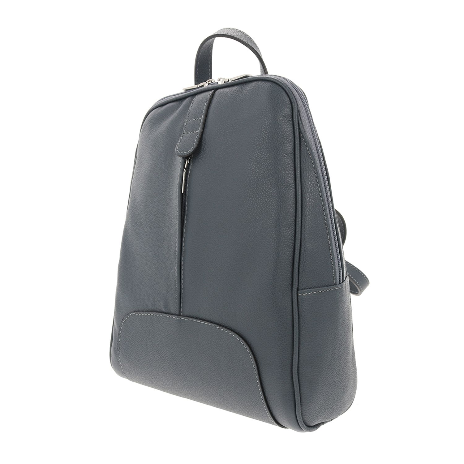 Rucsac dama din piele naturala moale, model 250, Gri mat fotografia produsului View 4 L