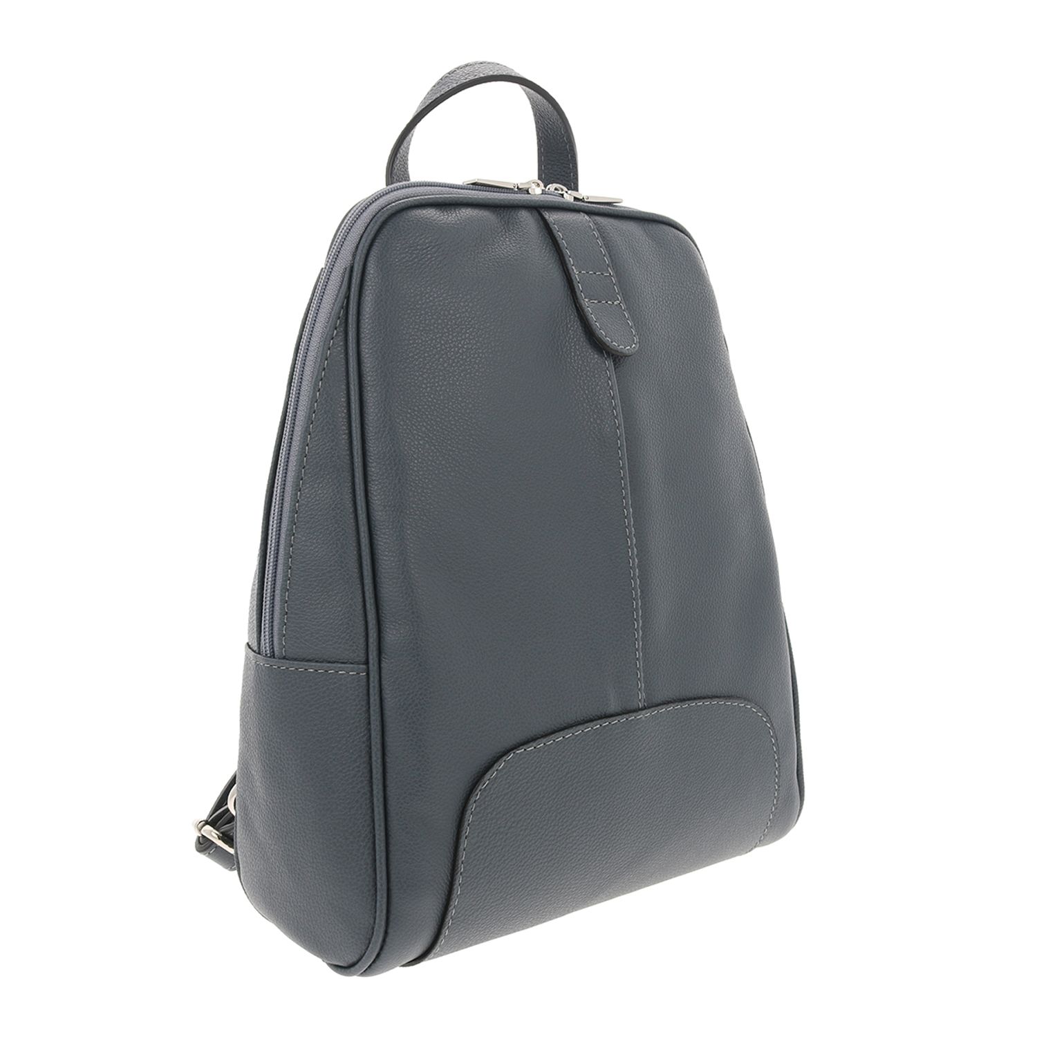 Rucsac dama din piele naturala moale, model 250, Gri mat fotografia produsului View 2 L