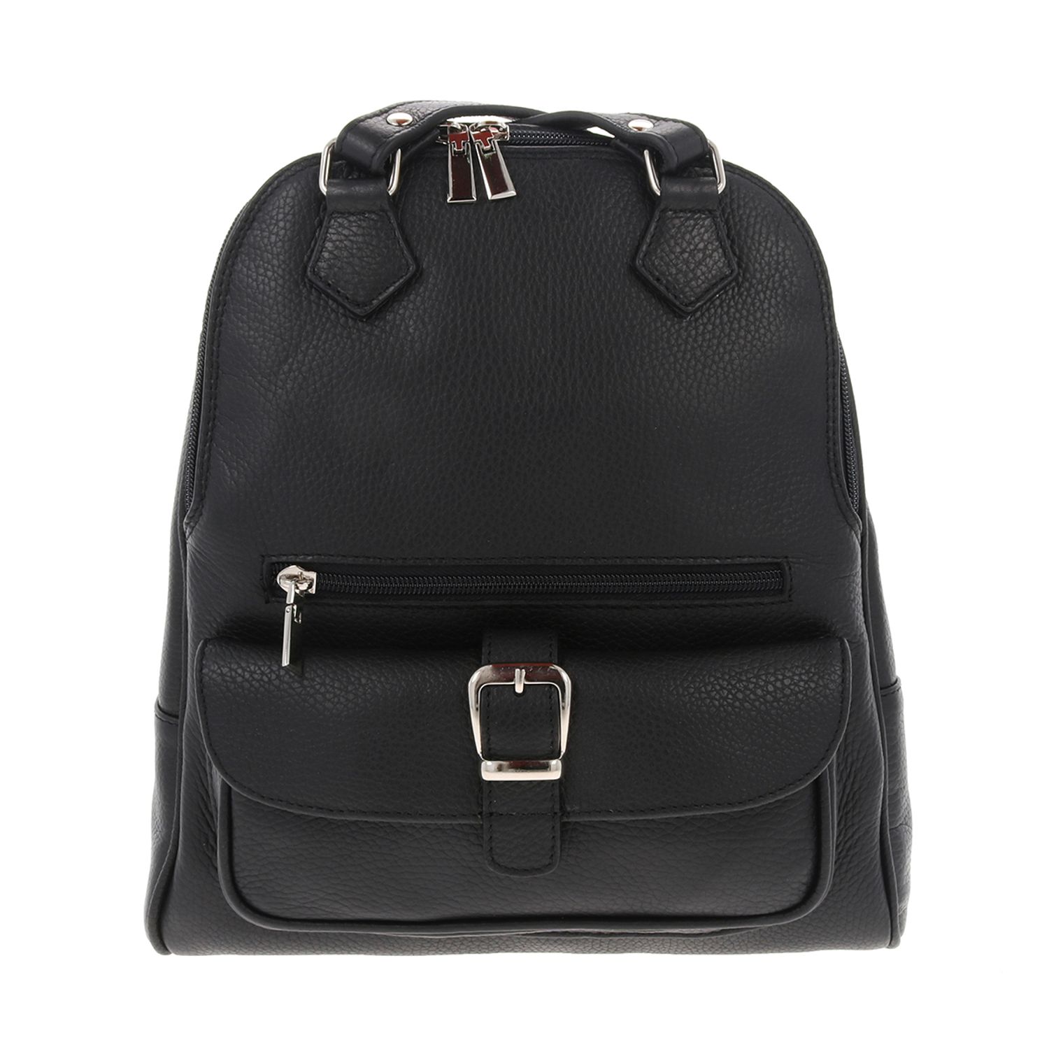 Rucsac piele naturala moale neagra, model 194, MAGAZINULDEGENTI fotografia produsului View 4 L