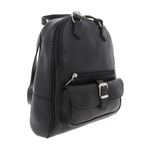 Rucsac piele naturala moale neagra, model 194, MAGAZINULDEGENTI fotografia produsului
