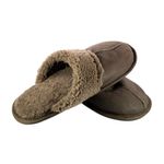 Papuci de casa din blana naturala de miel, confortabila, model pentru barbati, marimea 42, Kaki fotografia produsului View 3 S