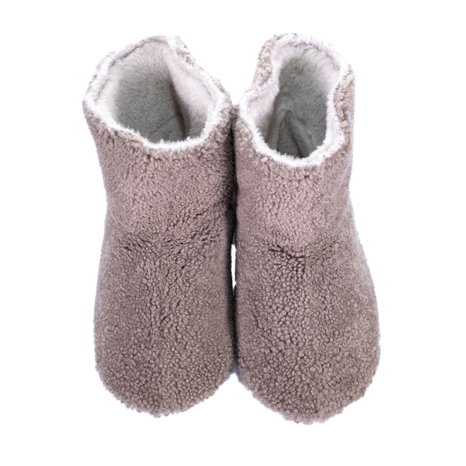 Botosei de casa din blana naturala de miel, confortabila, model unisex, marimea 36, Gri fotografia produsului View 2 L