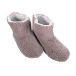 Botosei de casa din blana naturala de miel, confortabila, model unisex, marimea 39, Gri fotografia produsului