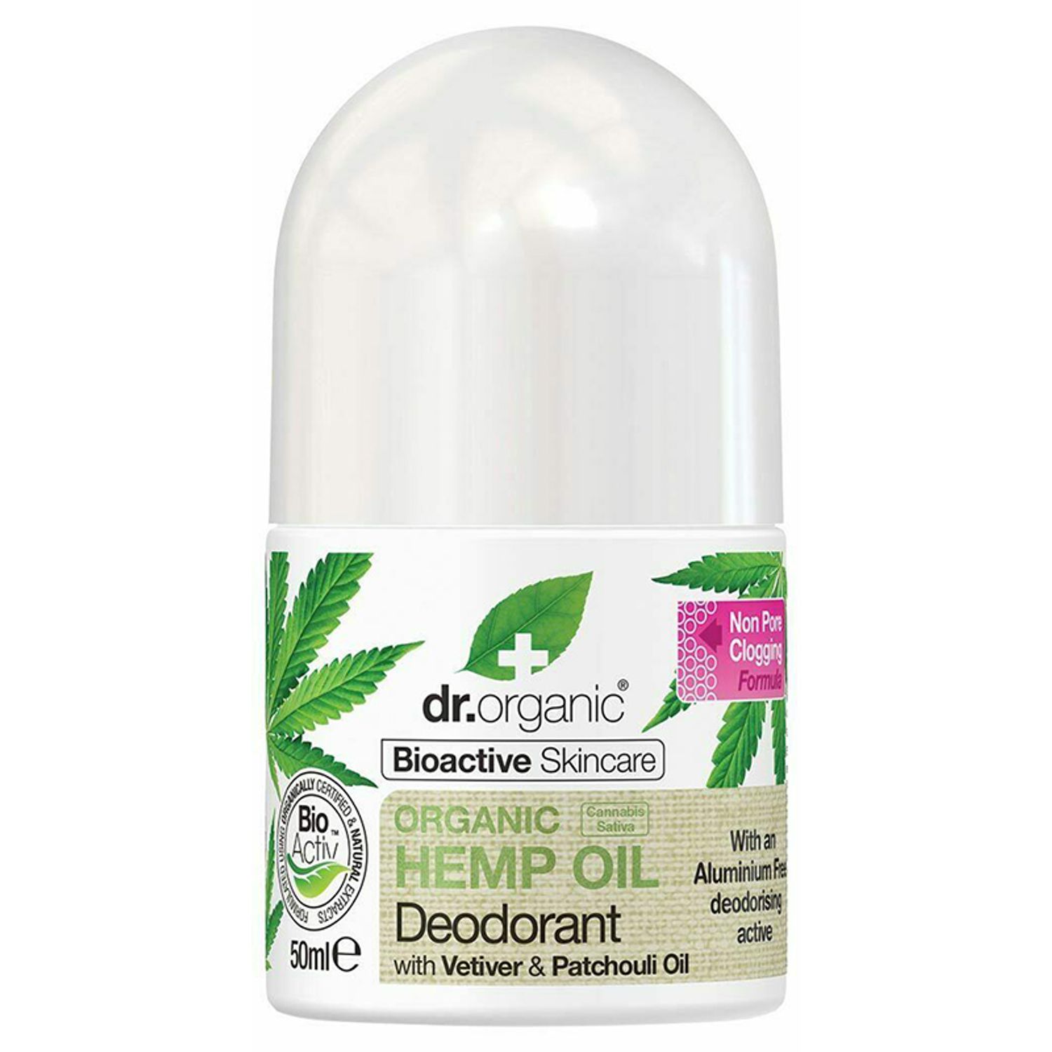 Deo roll cu ulei din seminte de canepa Dr Organic 50 ml fotografia produsului