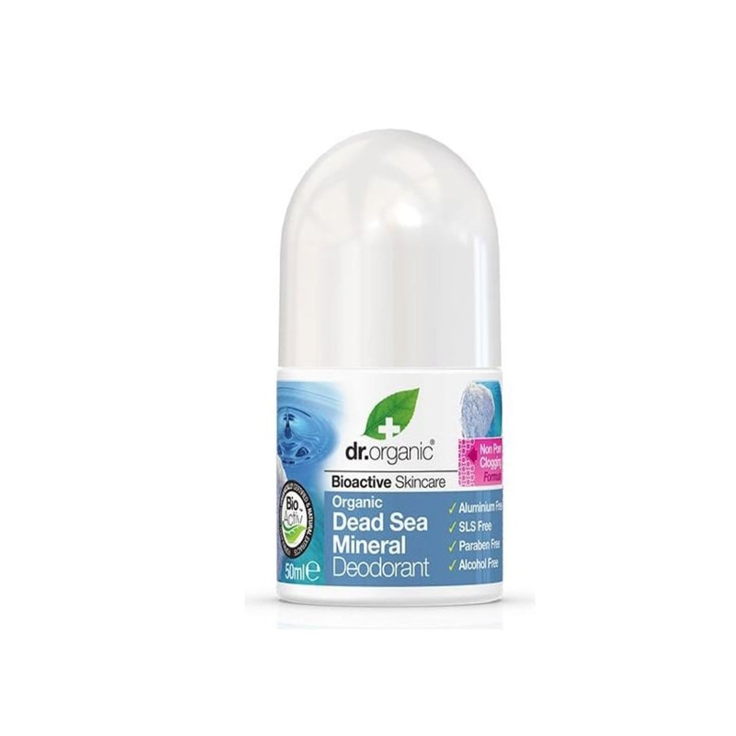 Deo roll cu minerale de la Marea Moarta, Dr Organic, 50 ml fotografia produsului