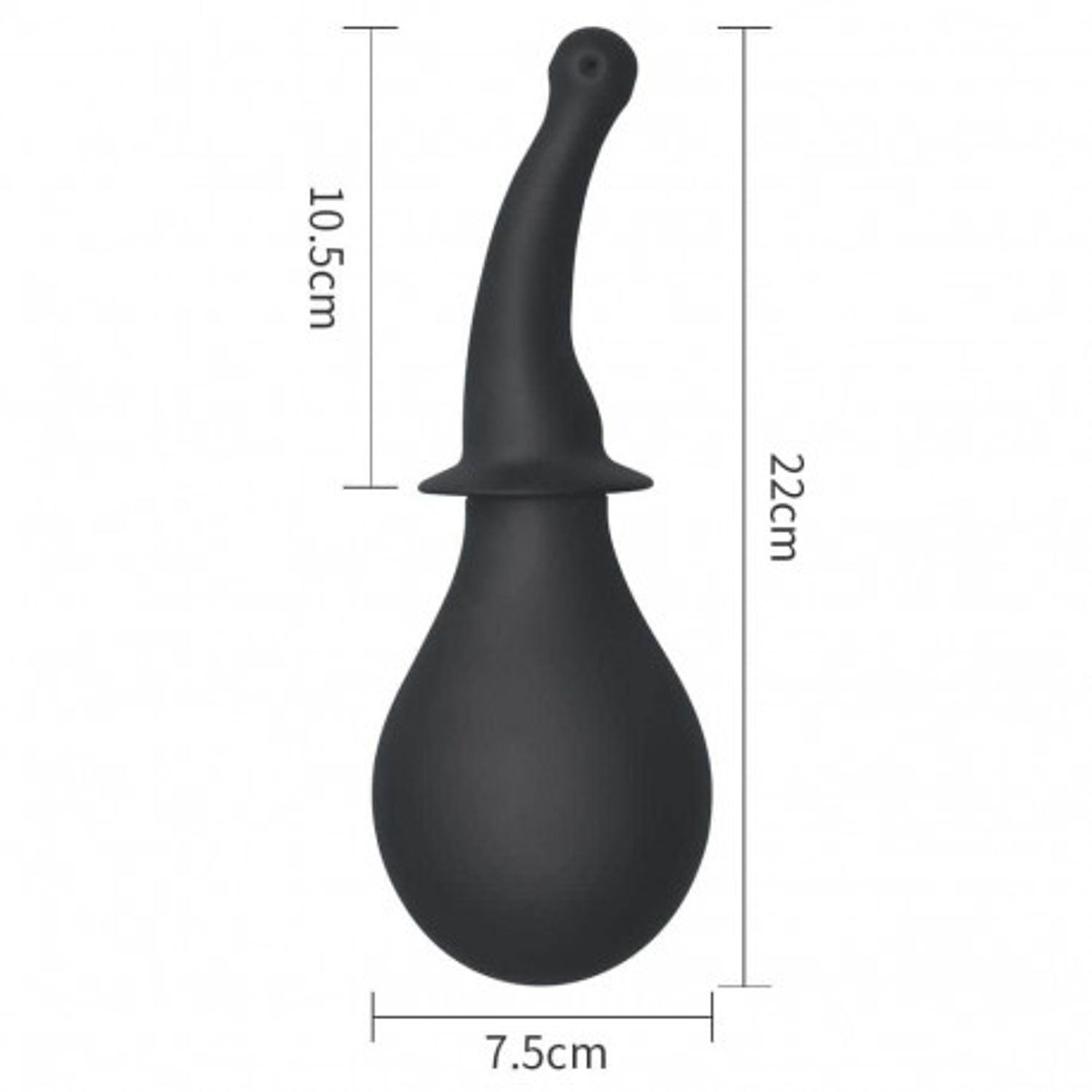 Irigator curbat igiena intima Douche Deluxe Black silicon negru fotografia produsului View 2 L