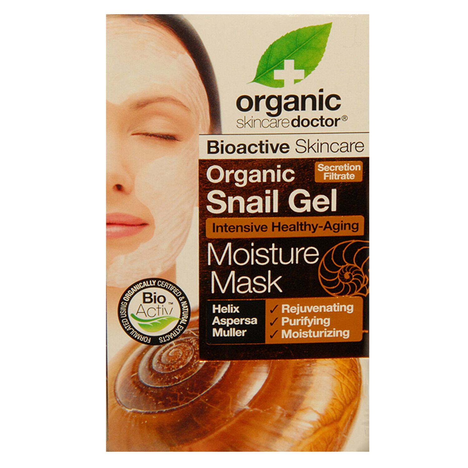 Masca de fata hidratanta anti-imbatranire cu extract de melc Dr Organic 10 ml fotografia produsului